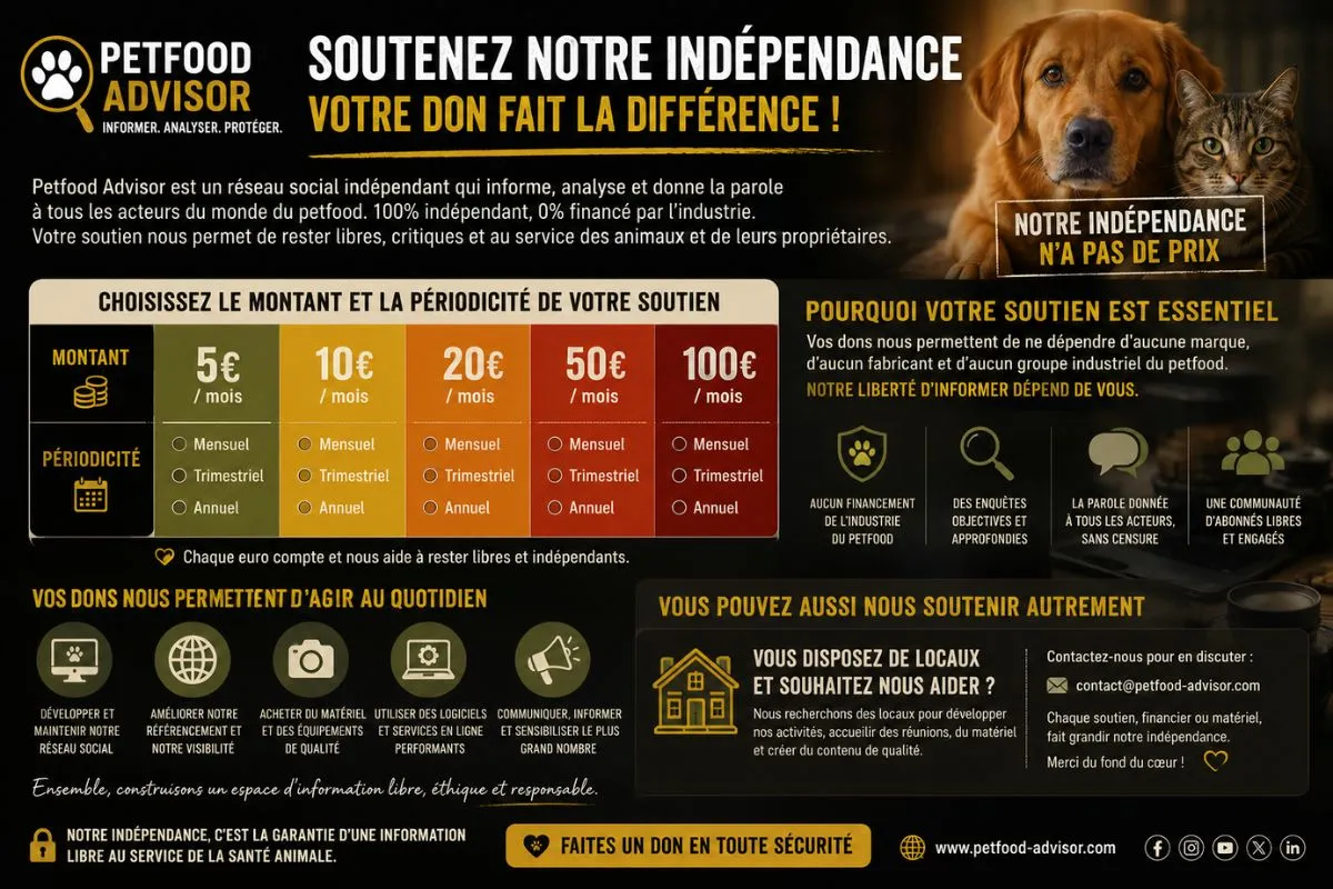 Indépendance de Petfood Advisor