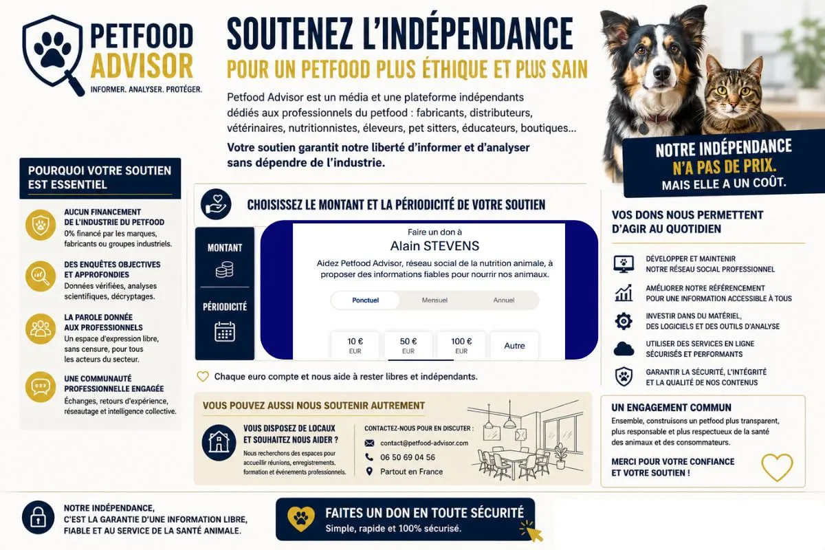 Faire un don à Petfood Advisor
